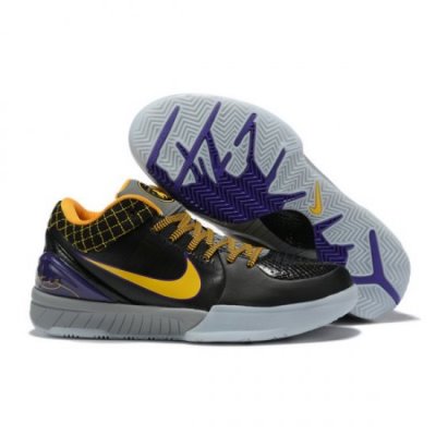 Nike Erkek Zoom Kobe 4 Siyah / Mor Basketbol Ayakkabısı Türkiye - KXITCO7S